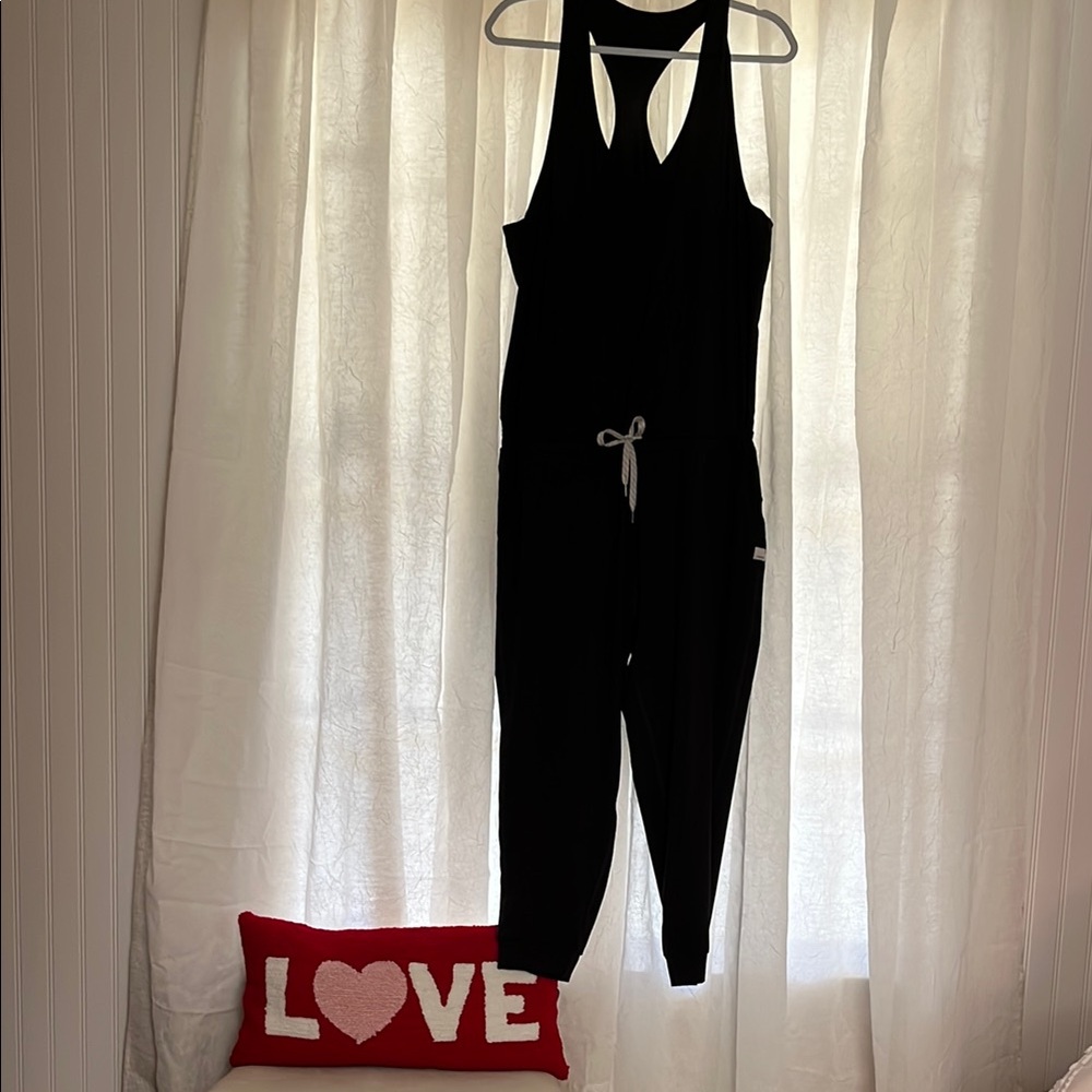 Vuori Black Jumpsuit with Tapered Legs